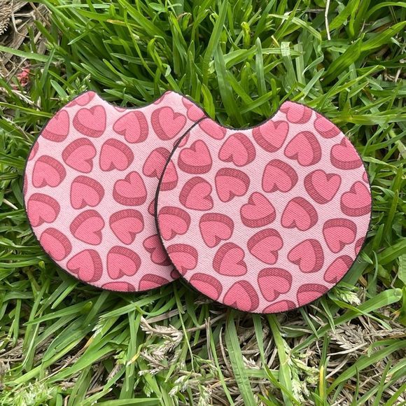 Pink Hearts Car Coaster 2 Pack | Car Accessories - Picture 5 of 10